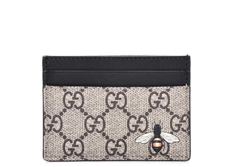 gucci supreme bees card holder|gucci card holder sale clearance.